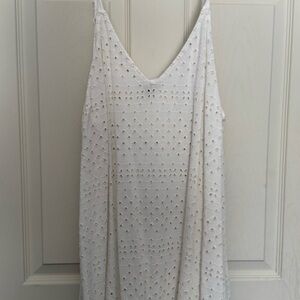 Torrid White Eyelet Tank Top